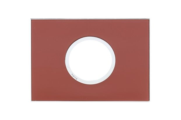 Placa para 2 Postos Redonda Arteor Mirror Red 4x2