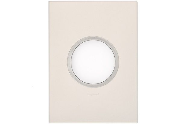 Placa para 2 Postos Redonda Arteor Pearl Alumínio 4x2