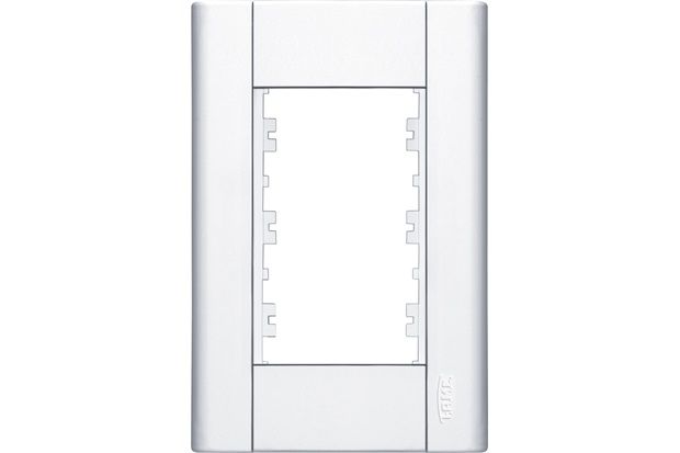 Placa para 3 Módulos Horizontais 4x2 Modulare Branca