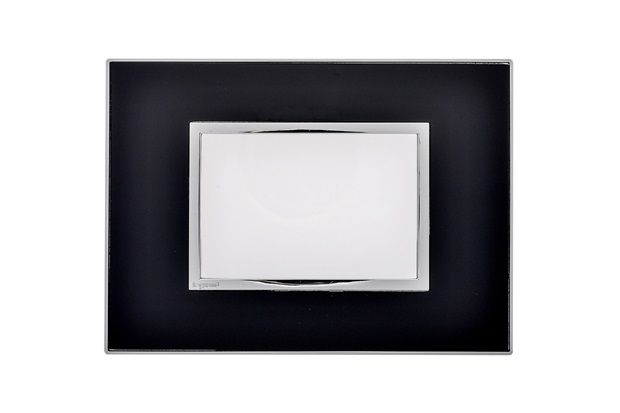 Placa para 3 Postos Arteor Mirror Black 4x2