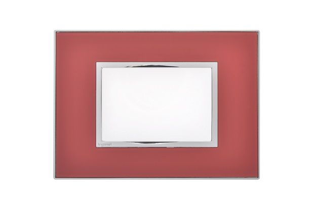 Placa para 3 Postos Arteor Mirror Red 4x2
