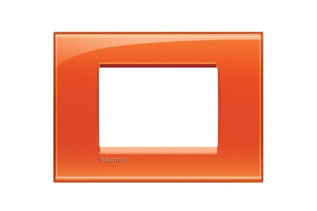 Placa para 3 Postos Quadrado 4x2 Arancio