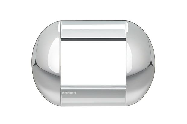 Placa para 3 Postos Redondo 4x2 Cromo