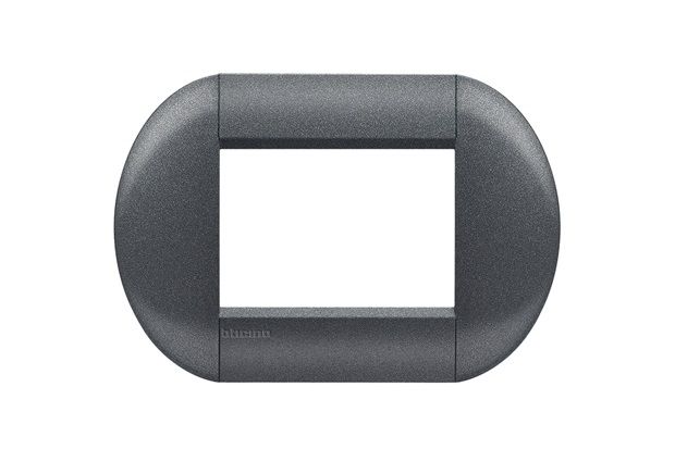 Placa para 3 Postos Redondo 4x2 Grafite