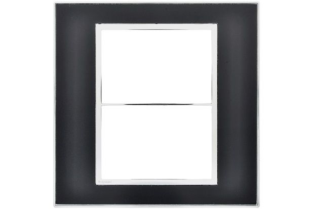 Placa para 3 Postos Separados Arteor Mirror Black 4x4