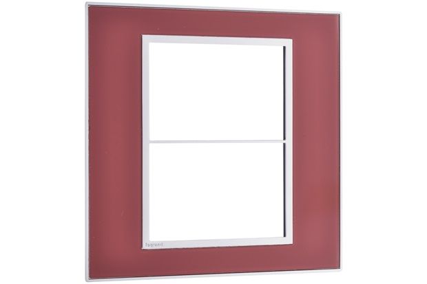 Placa para 3 Postos Separados Arteor Mirror Red 4x4