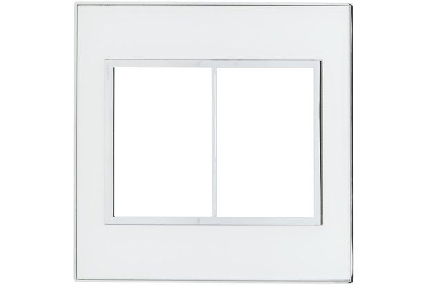 Placa para 3 Postos Separados Arteor Mirror White 4x4