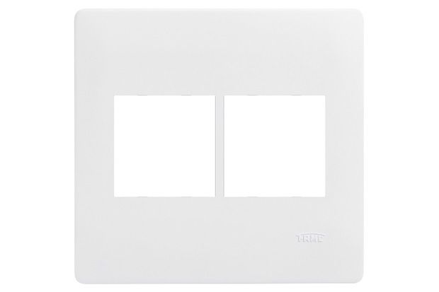 Placa para 4 Módulos Horizontais Distanciados 4x4 Habitat Branca