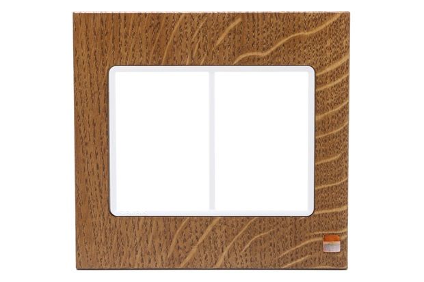 Placa para 6 Módulos 4x4 Nogal Crystal Delta Luxo 5tg98521pa16