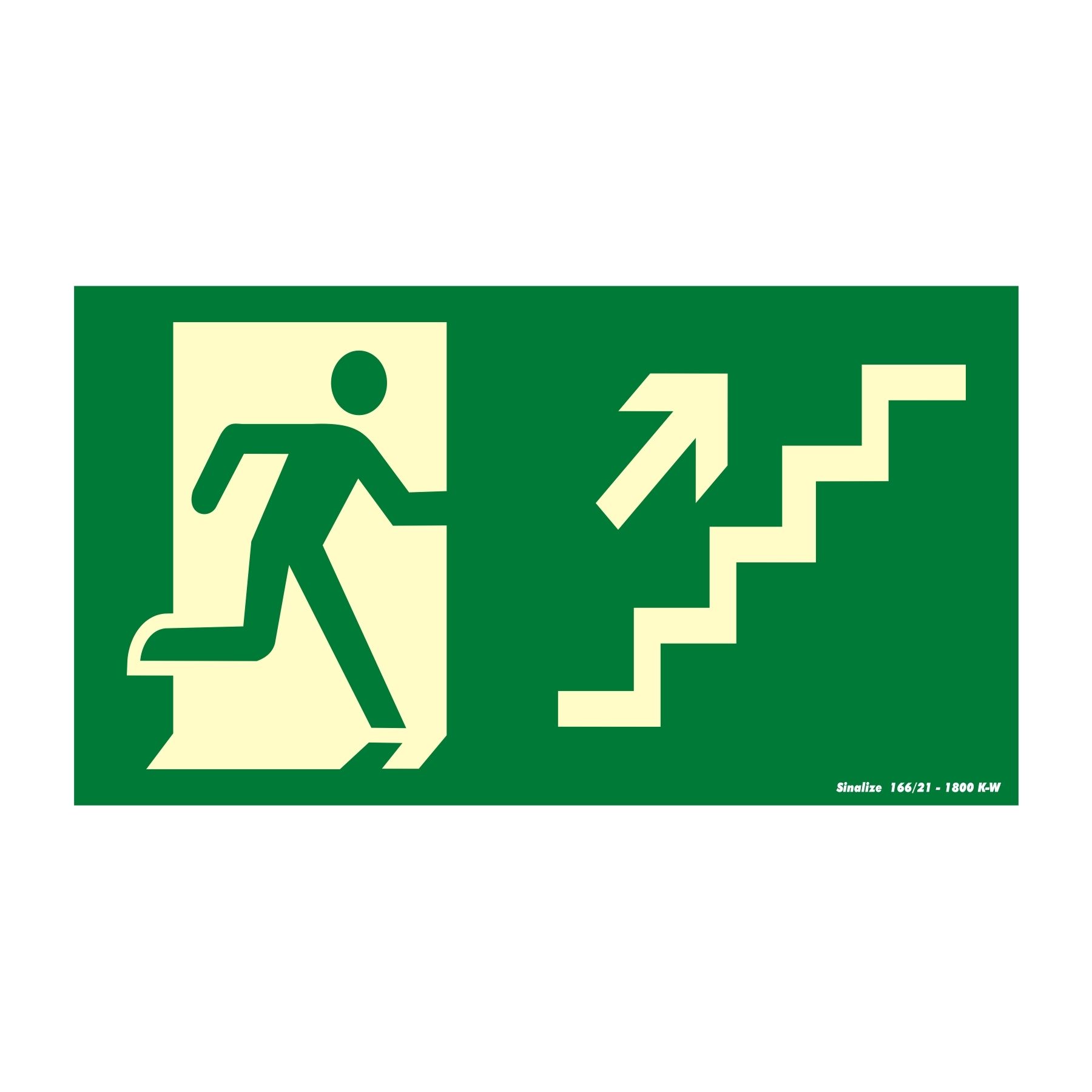 Placa Saída de Emergência Plástico 1,5x3cm