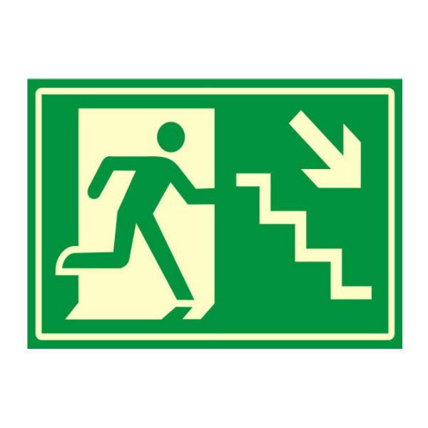 Placa Saída de Emergência Plástico Anti Chama 20x30cm