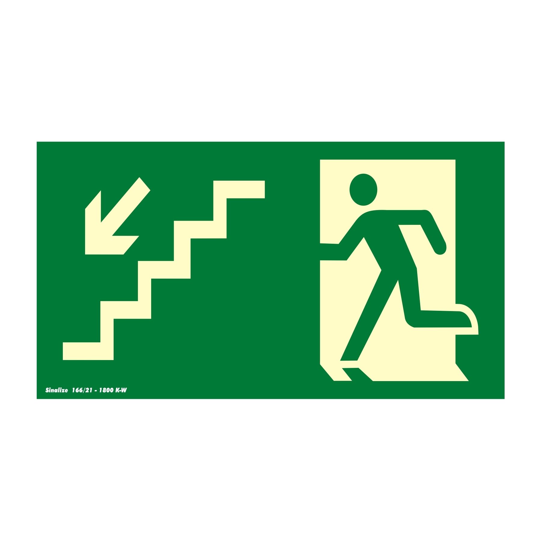 Placa Saída de Emergência PVC 1,5x3cm