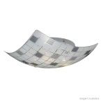 Plafon 30x30cm para 2 lâmpadas E27 60W branco e cinza Bronzearte