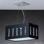 Plafon Cristal LED 1x20W 220V 6400K preto Bronzearte