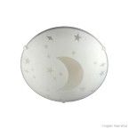 Plafon de aço para 2 lâmpadas E27 Luna 30cm bivolt 60W branco Bronzearte