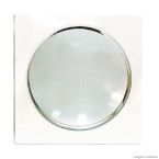 Plafon de alumínio embutido quadrado mini 9,5x9,5cm para 1 lâmpada E27 bivolt 60W branco Bronzeart