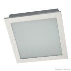 Plafon de embutir para 3 lâmpadas E27 100W branco Pantoja