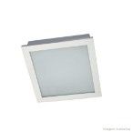 Plafon de embutir para 3 lâmpadas E27 escovado 100W prata Pantoja