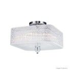 Plafon Lace Cristal para 4 lâmpadas E27 60 W 55x55x16 branco Bronzearte