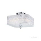 Plafon Lace Cristal para 4 lâmpadas E27 60W 55x55x21cm branco Bronzearte