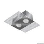 Plafon Monaco 23x33cm para 2 lâmpadas E27 espelhado Tualux