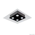 Plafon Monaco 49x49cm para 4 lâmpadas E27 preto Tualux