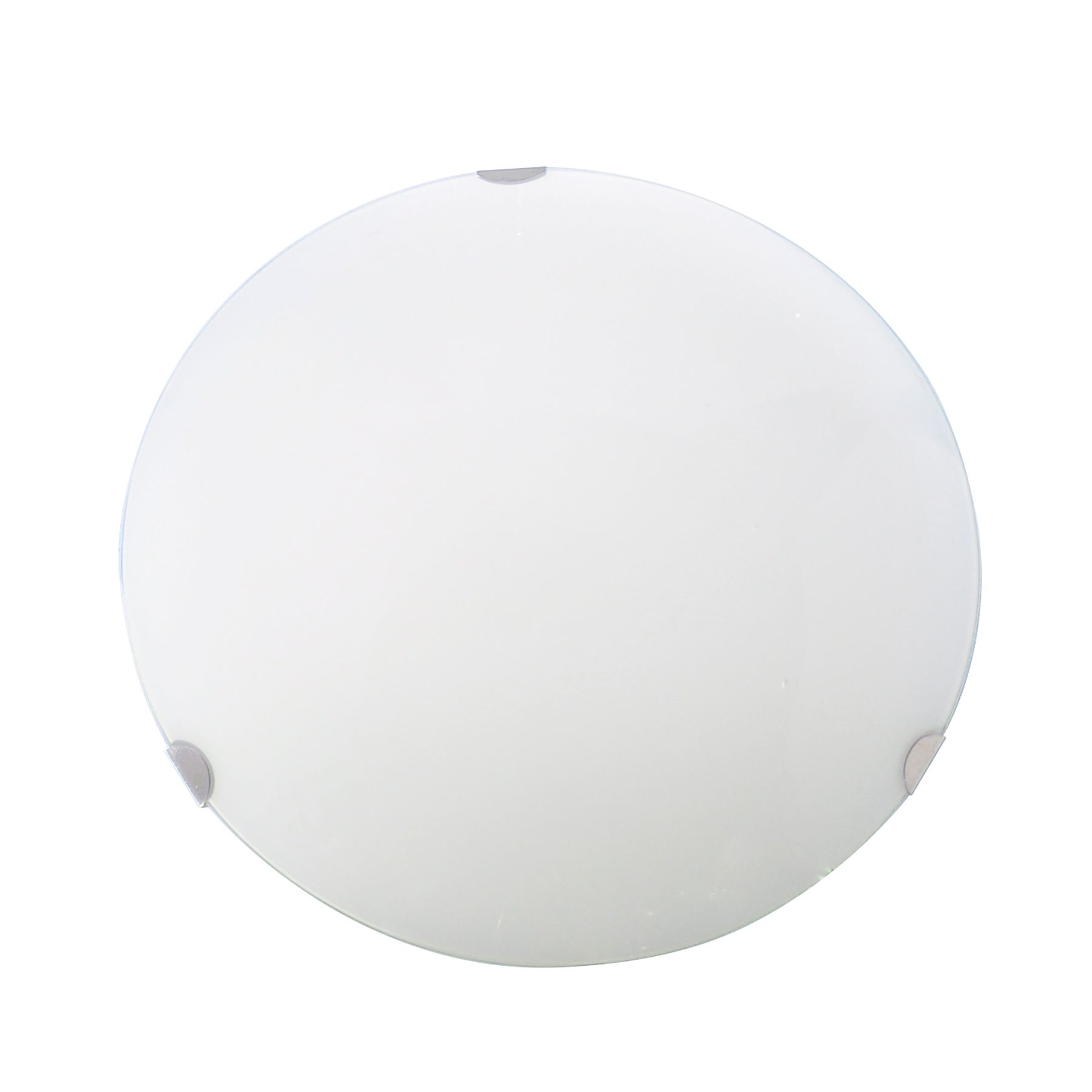 Plafon Mundi P Redondo Vidro Comum Branco Bivolt Inspire