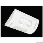 Plafon para 2 lâmpadas E27 Mini 30x21cm listrado branco Tualux