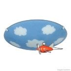 Plafon para lâmpada E27 Sky Em vidro para lâmpada bivolt 60W Philips