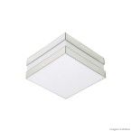 Plafon quadrado para 1 lâmpada 20W Bilbão 18x18cm Espelho branco Tualux