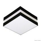 Plafon quadrado para 1 lâmpada 20W Bilbão 18x18cm preto Tualux