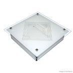 Plafon quadrado para 1 lâmpada Malaga 22x22cm branco Tualux