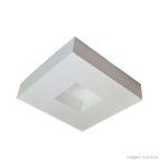 Plafon quadrado para 2 lâmpadas E27 Asturias 26x26cm branco Tualux