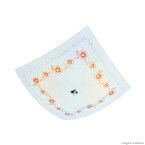 Plafon quadrado Primavera 30x30cm para 2 lâmpadas 60W branco Bronzearte