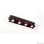 Plafon retangular para 4 lâmpadas E27 branco espelhado Pantoja