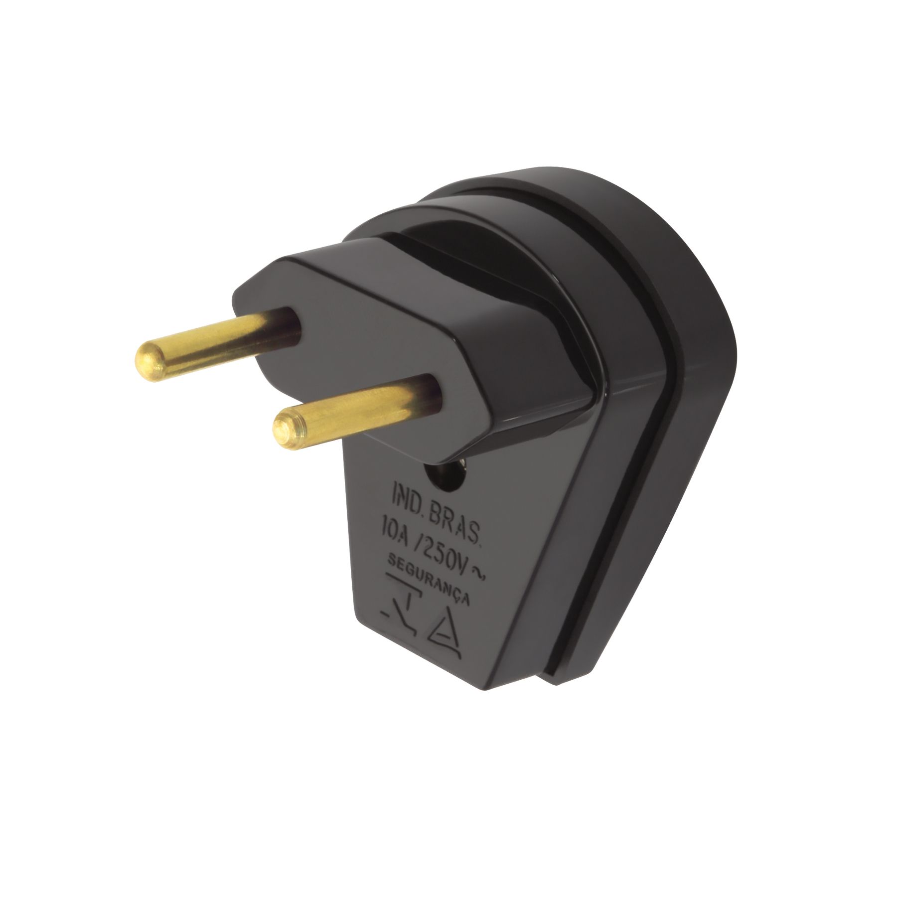 Plugue 2Pólos 10A Preto Fame