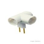 Plugue 3 saídas 10A 250V cinza Fame