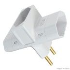 Plugue 3 saídas 2P 10A branco 690650 Pial