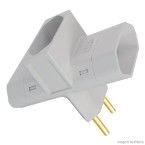 Plugue 3 saídas 2P 10A cinza 690652 Pial