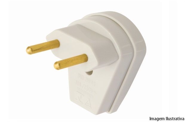 Plugue Bipolar 2p 10a Cinza Ref.: 1453