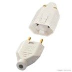 Plugue bipolar macho e tomada fêmea 10A 250V cinza Fame