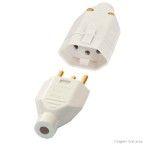 Plugue macho e tomada fêmea 10A 250V cinza Fame