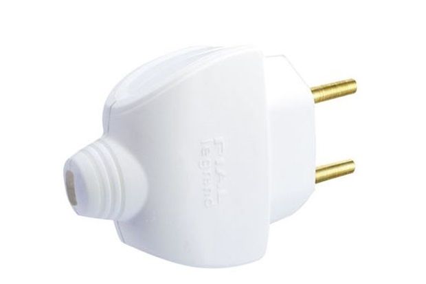 Plugue Monobloco 2 Pólos 10a Branco