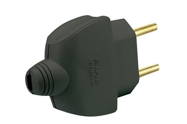 Plugue Monobloco 2 Pólos 10a Preto