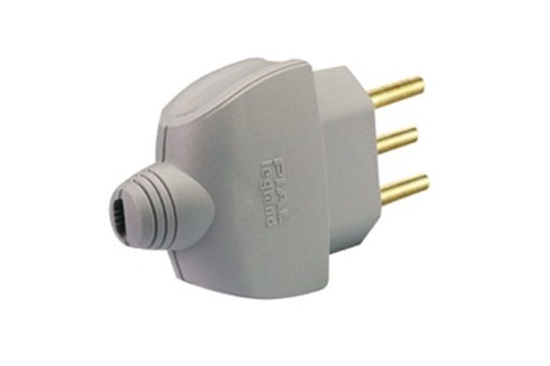 Plugue Monobloco 2p T 10a Cinza