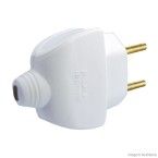 Plugue monobloco 2P 10A branco 615800 Pial