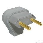 Plugue triangular 2P 10A cinza 615844 Pial