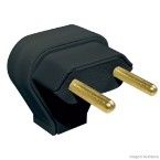 Plugue triangular 2P 10A preto 615843 Pial