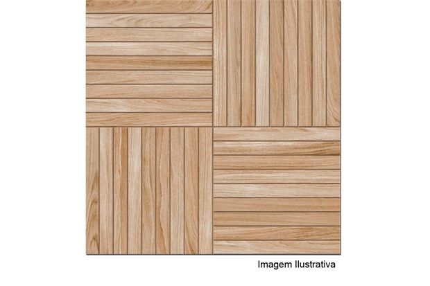 Porcelanato 50x50cm Parket Amêndoa Caixa 2,04m²