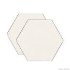 Porcelanato bold 20x20cm Hexa off white acetinado Portobello